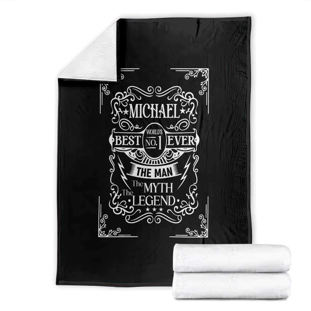 Michael The Man The Myth The Legend Throw Blanket Vintage Gift For Michael Name TS12 Black Print Your Wear