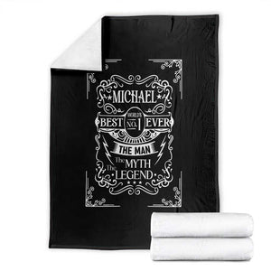 Michael The Man The Myth The Legend Throw Blanket Vintage Gift For Michael Name TS12 Black Print Your Wear