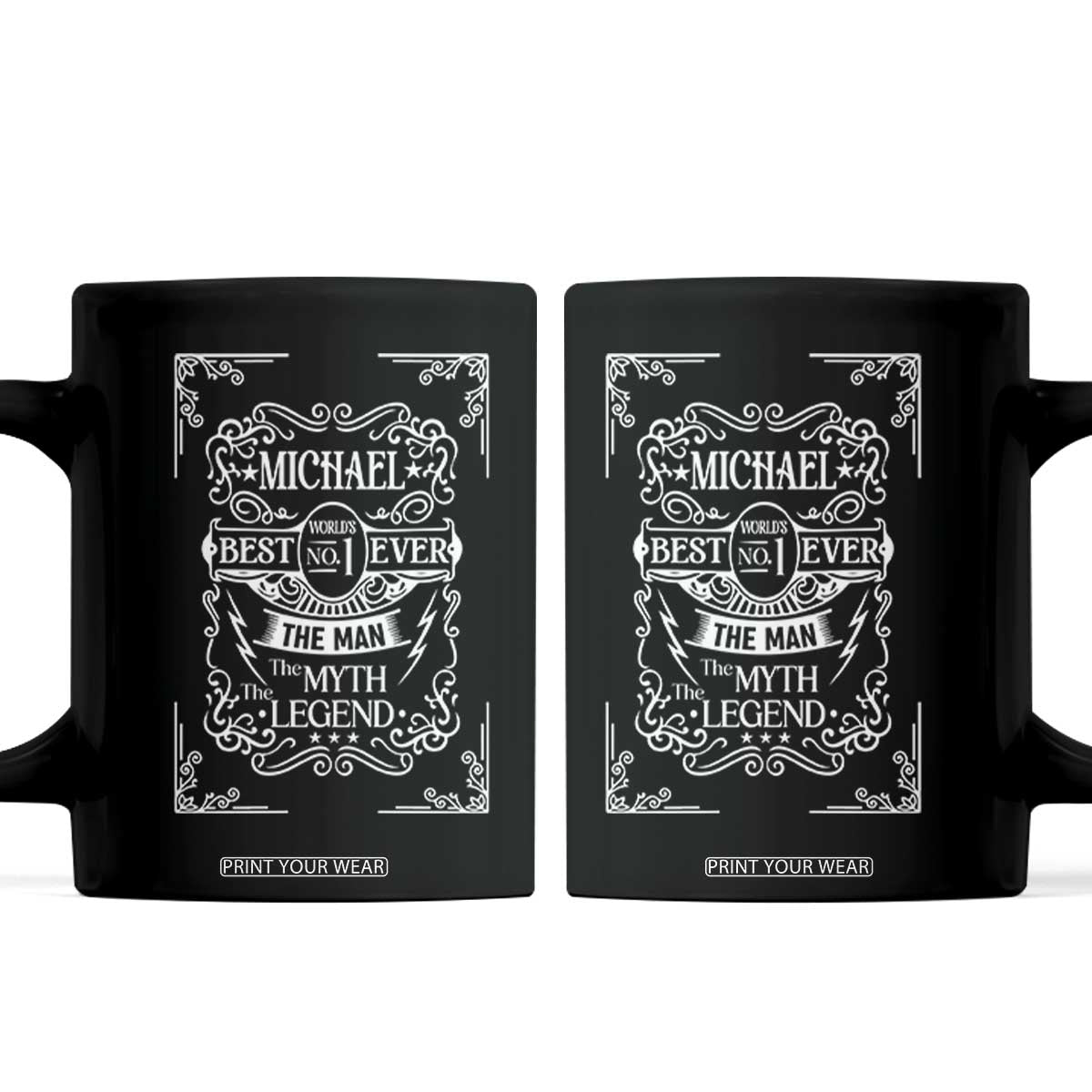 Michael The Man The Myth The Legend Coffee Mug Vintage Gift For Michael Name TS12 Black Print Your Wear