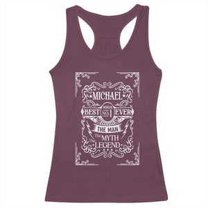 Michael The Man The Myth The Legend Racerback Tank Top Vintage Gift For Michael Name TS12 Maroon Print Your Wear