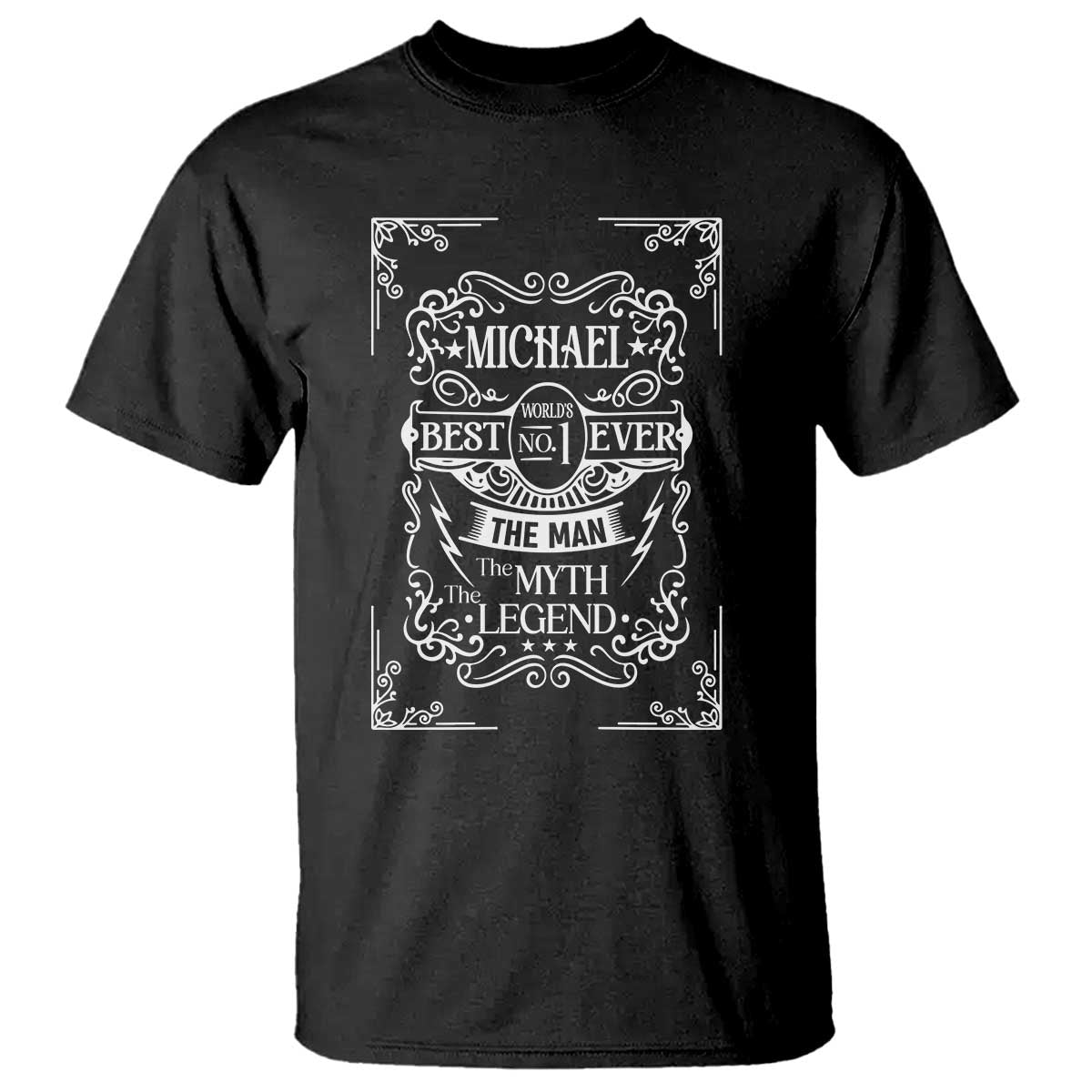 Michael The Man The Myth The Legend T Shirt Vintage Gift For Michael Name TS12 Black Print Your Wear