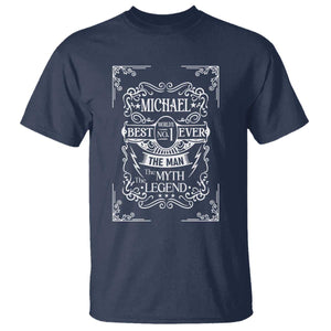 Michael The Man The Myth The Legend T Shirt Vintage Gift For Michael Name TS12 Navy Print Your Wear