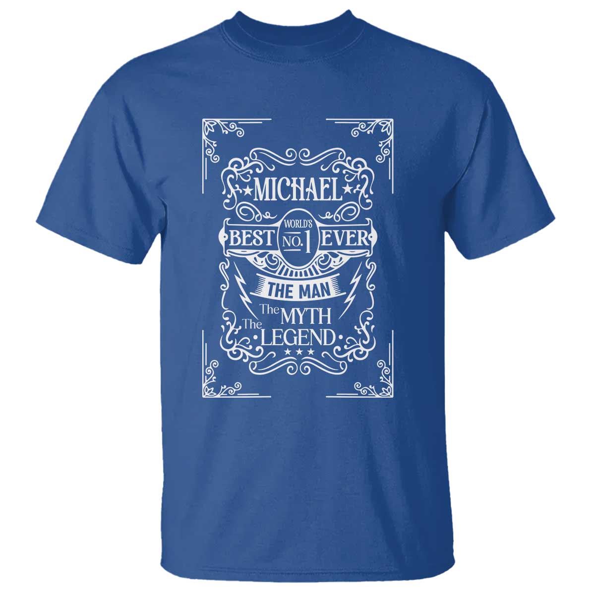 Michael The Man The Myth The Legend T Shirt Vintage Gift For Michael Name TS12 Royal Blue Print Your Wear