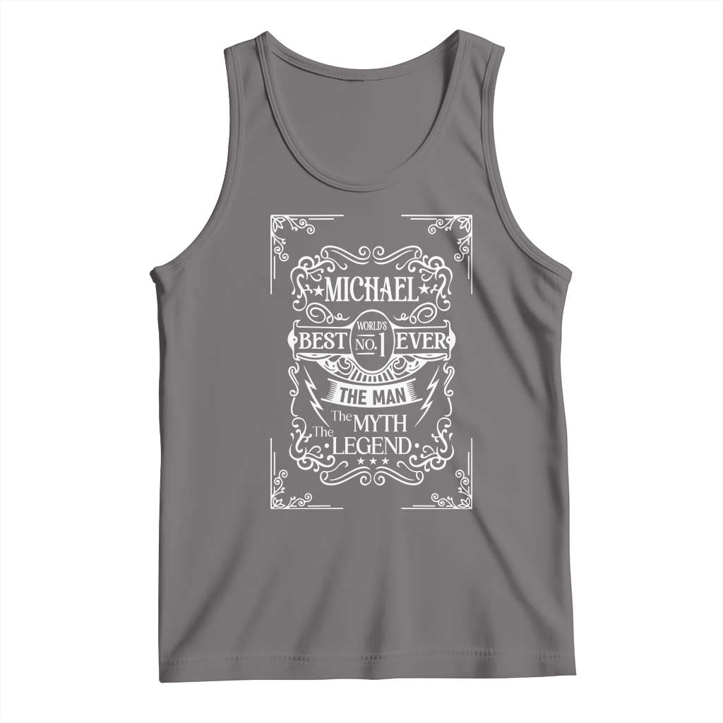Michael The Man The Myth The Legend Tank Top Vintage Gift For Michael Name TS12 Deep Heather Print Your Wear