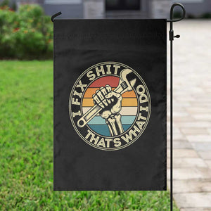 Vintage Skeleton Wrench Graphic Garden Flag I Fix Shit Thats What I Do TS12 Print Your Wear