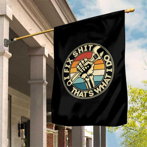 Vintage Skeleton Wrench Graphic Garden Flag I Fix Shit Thats What I Do TS12 Print Your Wear