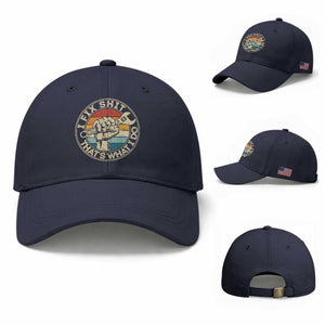 Auto Mechanic Dad Gift Baseball Cap Vintage I Fix Shit Thats What I Do TS12 Baseball Cap Universal Fit Navy Print Your Wear