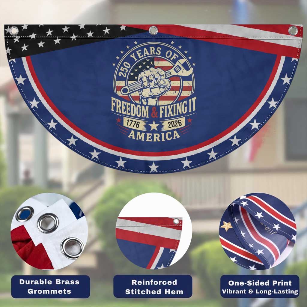 USA 250th Anniversary Mechanic Patriotic Fan Flag Freedom And Fixing It TS12 Print Your Wear