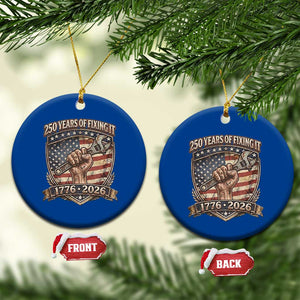 250 Years Of Fixing It Ceramic Ornament 250th Anniversary Mechanic Gift TS12 1pc Blue Print Your Wear