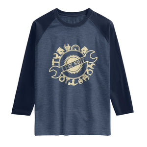 Funny Handyman Father's Day Gift Raglan Shirt I Fix Shit TS12 Heather Denim Navy Print Your Wear