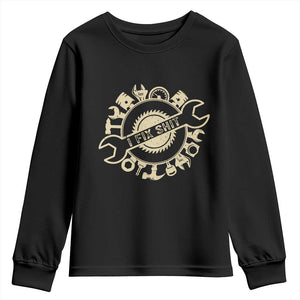 Funny Handyman Father's Day Gift Youth Sweatshirt I Fix Shit TS12 Black Print Your Wear
