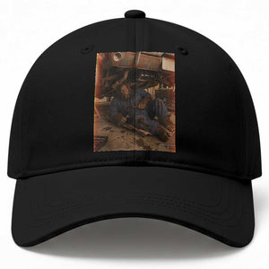 Bigfoot Mechanic Meme Baseball Cap Funny Sasquatch Fixing Cars TS12 Print Your Wear
