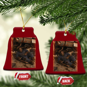 Bigfoot Mechanic Meme Ceramic Ornament Funny Sasquatch Fixing Cars TS12 Print Your Wear