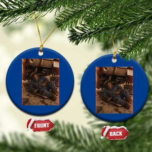 Bigfoot Mechanic Meme Ceramic Ornament Funny Sasquatch Fixing Cars TS12 1pc Blue Print Your Wear