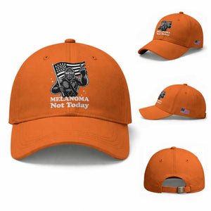 Bigfoot Black Ribbon Baseball Cap Not Today Melanoma Awareness Gift TS12 Baseball Cap Universal Fit Orange Print Your Wear