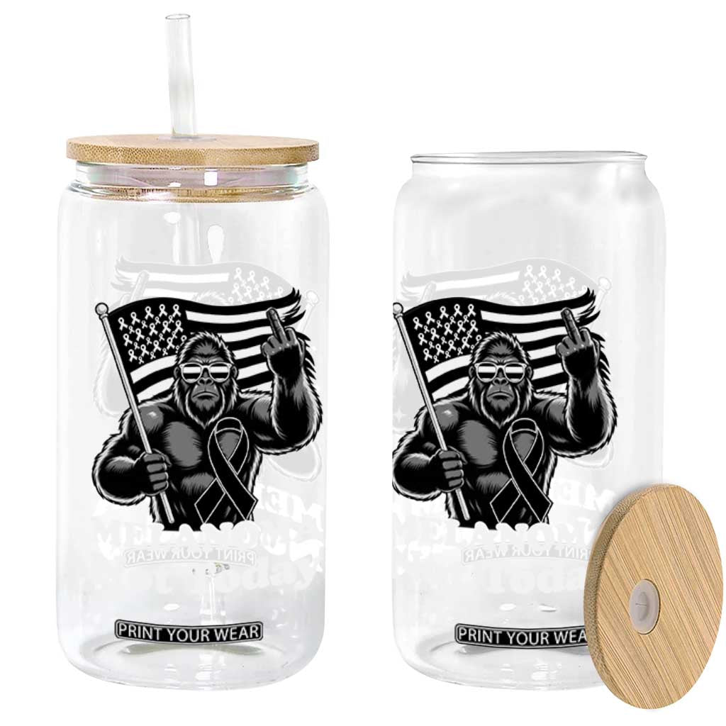 Bigfoot Black Ribbon Glass Can Not Today Melanoma Awareness Gift TS12 Print Your Wear