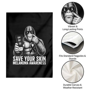 Bigfoot Save Your Skin Garden Flag Melanoma Warrior Support TS12 Print Your Wear