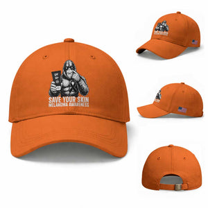 Bigfoot Save Your Skin Baseball Cap Melanoma Warrior Support TS12 Baseball Cap Universal Fit Orange Print Your Wear