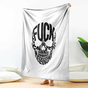 Fuck Melanoma Skull Typography Throw Blanket Skin Cancer Warrior TS12 Print Your Wear