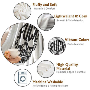 Fuck Melanoma Skull Typography Throw Blanket Skin Cancer Warrior TS12 Print Your Wear