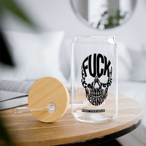 Fuck Melanoma Skull Typography Glass Can Skin Cancer Warrior TS12 Print Your Wear