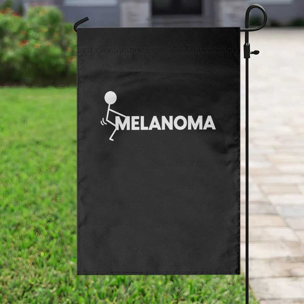 Fuck Melanoma Awareness Garden Flag Funny Stick Figure Warrior TS12 Print Your Wear