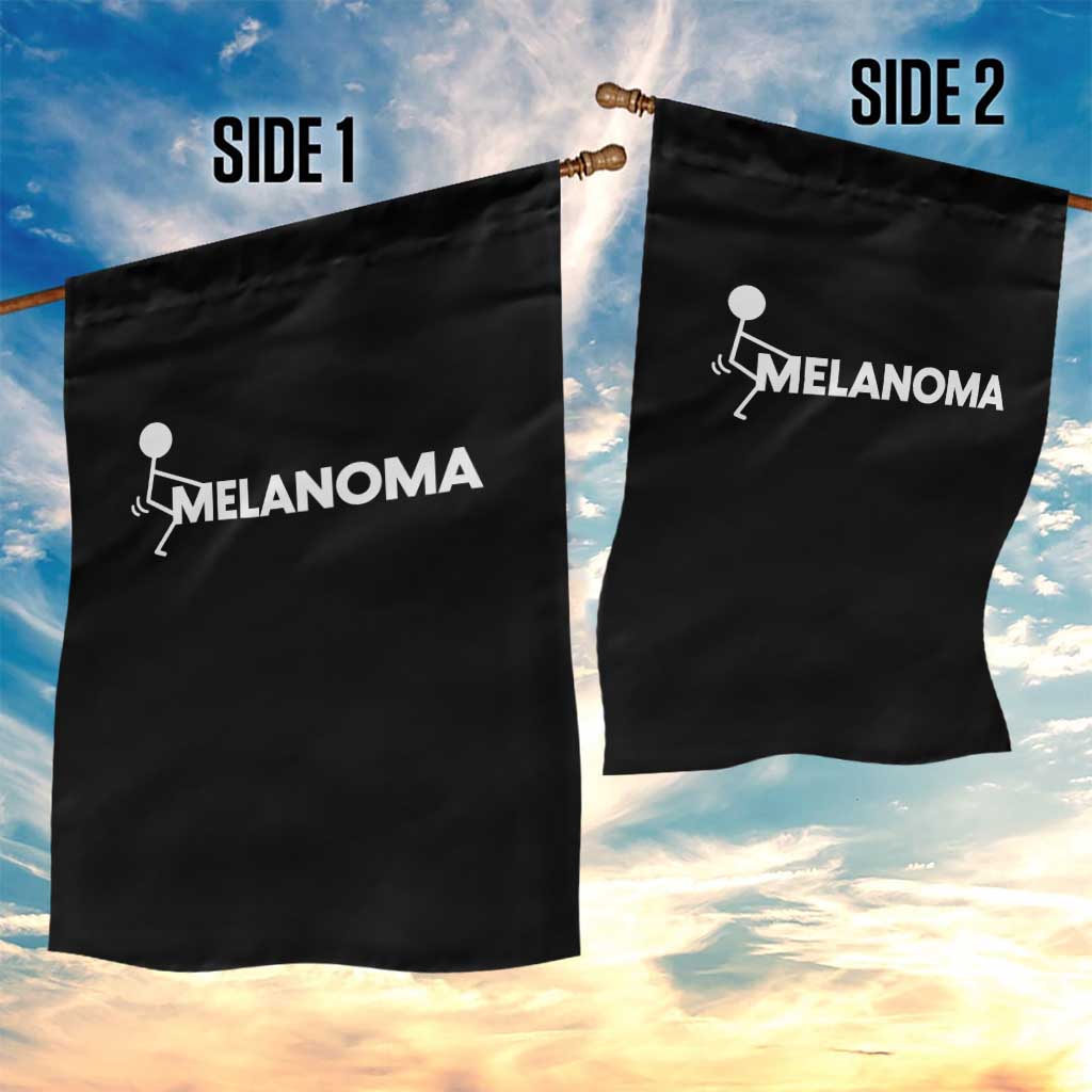Fuck Melanoma Awareness Garden Flag Funny Stick Figure Warrior TS12 Print Your Wear