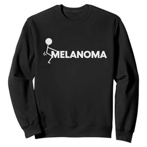 Fuck Melanoma Awareness Sweatshirt Funny Stick Figure Warrior TS12 Black Print Your Wear