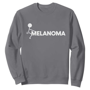 Fuck Melanoma Awareness Sweatshirt Funny Stick Figure Warrior TS12 Charcoal Print Your Wear