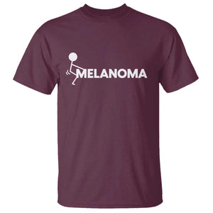 Fuck Melanoma Awareness T Shirt Funny Stick Figure Warrior TS12 Maroon Print Your Wear
