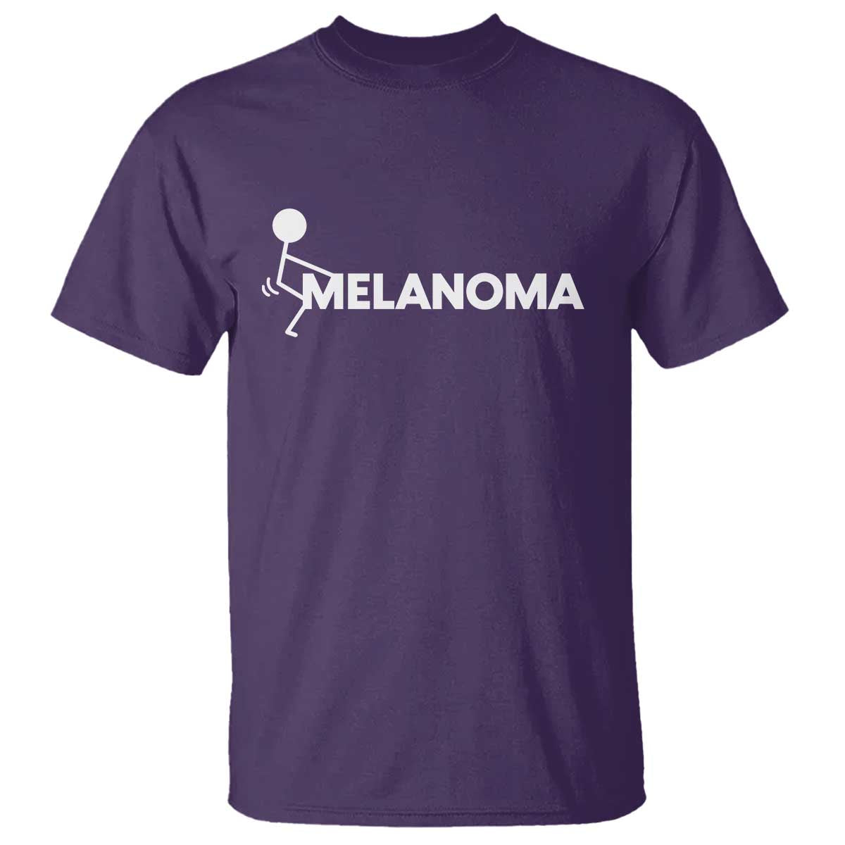 Fuck Melanoma Awareness T Shirt Funny Stick Figure Warrior TS12 Purple Print Your Wear