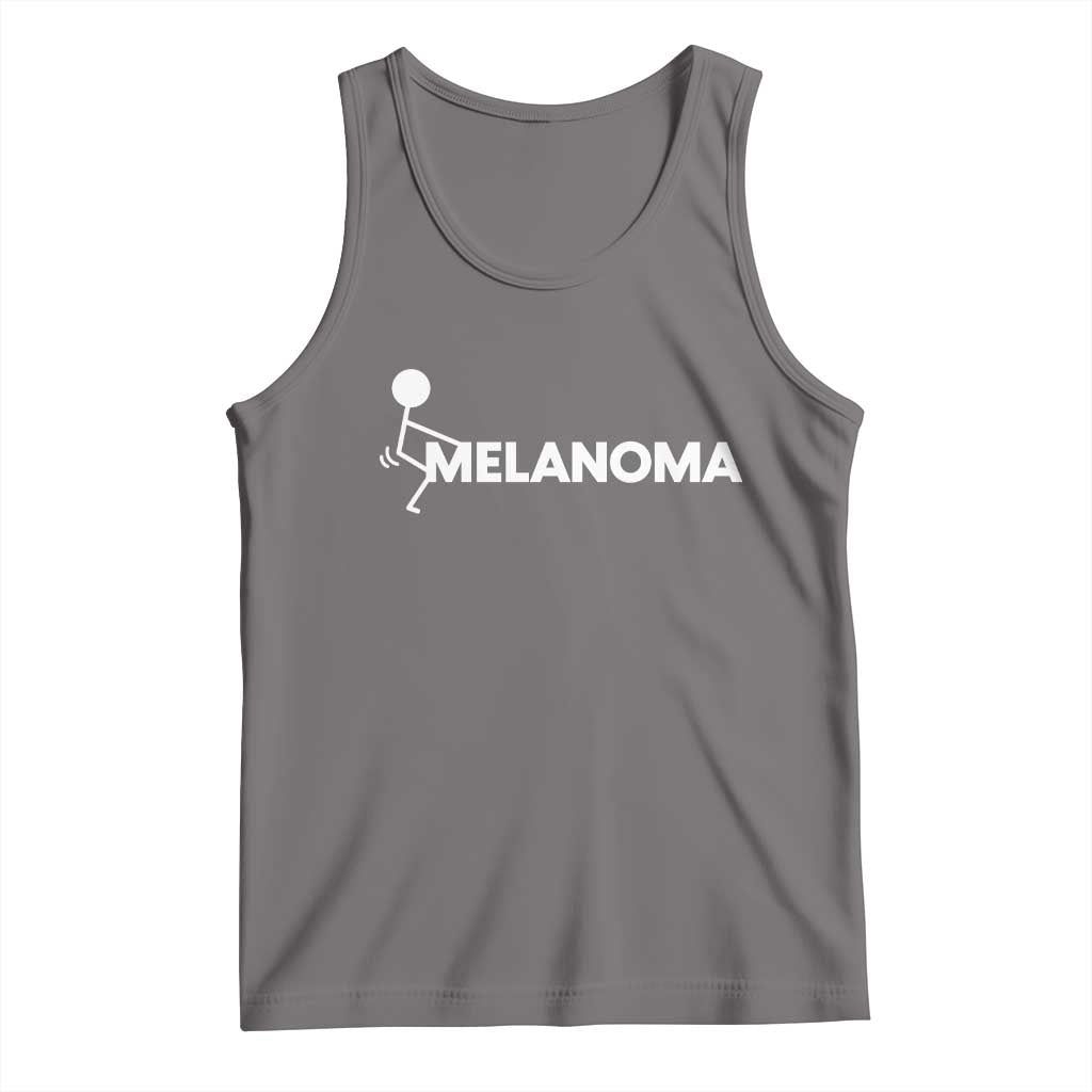 Fuck Melanoma Awareness Tank Top Funny Stick Figure Warrior TS12 Deep Heather Print Your Wear