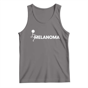 Fuck Melanoma Awareness Tank Top Funny Stick Figure Warrior TS12 Deep Heather Print Your Wear
