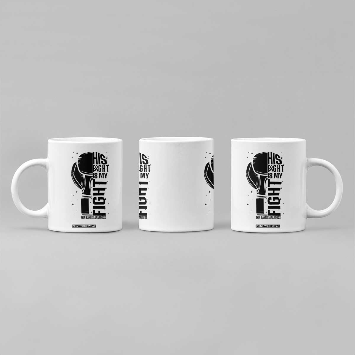 Skin Cancer Warrior Boxing Gift Coffee Mug His Fight My Fight TS12 Print Your Wear