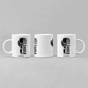 Skin Cancer Warrior Boxing Gift Coffee Mug His Fight My Fight TS12 Print Your Wear