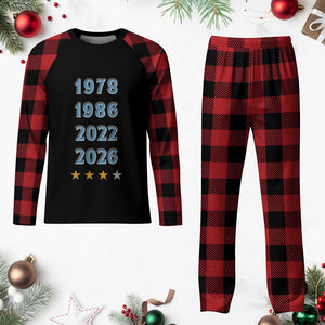 Argentina Flag Pride Soccer Plaid Pajama Set 1978 1986 2022 Future Fourth Star TS12 Buffalo Plaid Print Your Wear