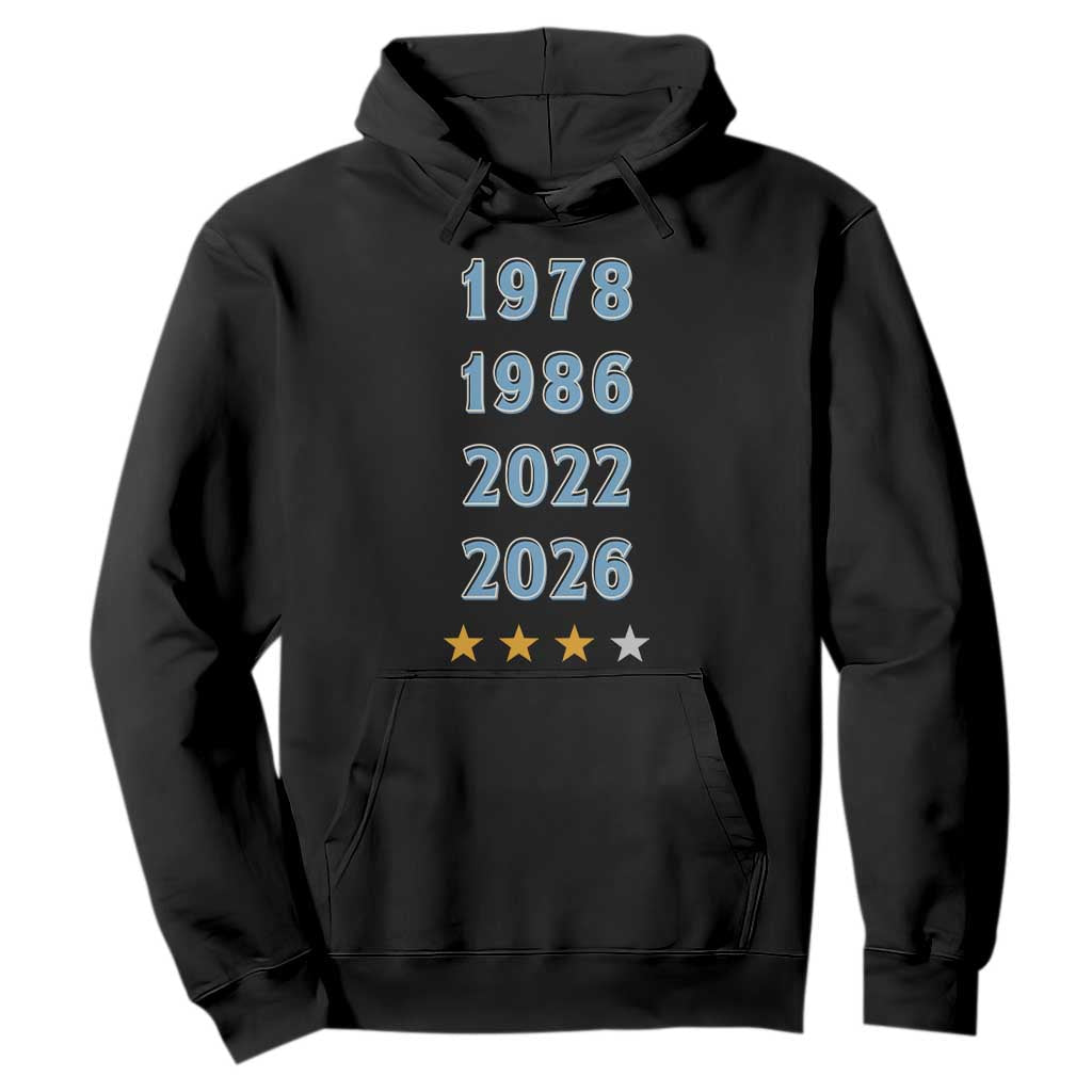 Argentina Flag Pride Soccer Hoodie 1978 1986 2022 Future Fourth Star TS12 Black Print Your Wear