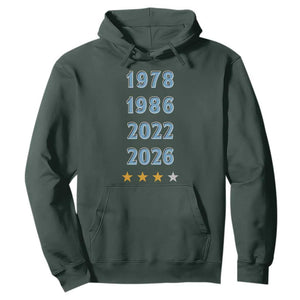 Argentina Flag Pride Soccer Hoodie 1978 1986 2022 Future Fourth Star TS12 Dark Forest Green Print Your Wear