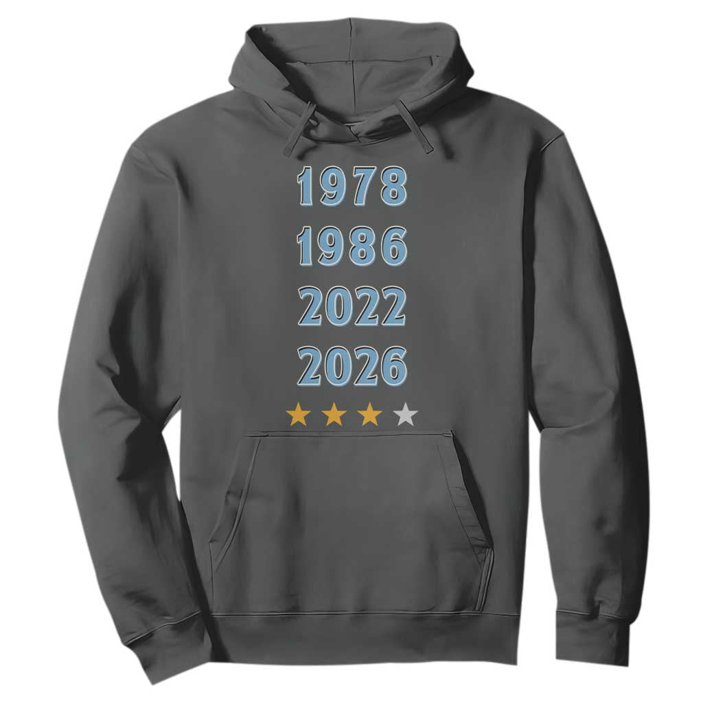 Argentina Flag Pride Soccer Hoodie 1978 1986 2022 Future Fourth Star TS12 Dark Heather Print Your Wear