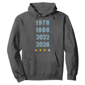 Argentina Flag Pride Soccer Hoodie 1978 1986 2022 Future Fourth Star TS12 Dark Heather Print Your Wear