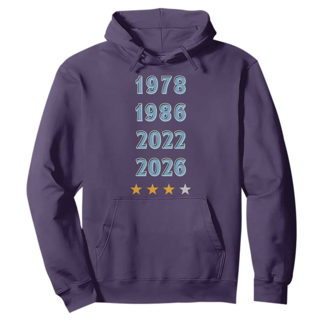 Argentina Flag Pride Soccer Hoodie 1978 1986 2022 Future Fourth Star TS12 Purple Print Your Wear