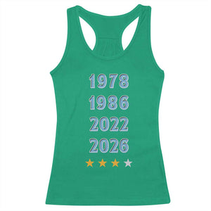 Argentina Flag Pride Soccer Racerback Tank Top 1978 1986 2022 Future Fourth Star TS12 Irish Green Print Your Wear