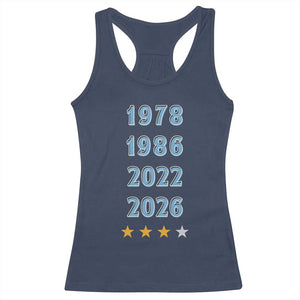 Argentina Flag Pride Soccer Racerback Tank Top 1978 1986 2022 Future Fourth Star TS12 Navy Print Your Wear