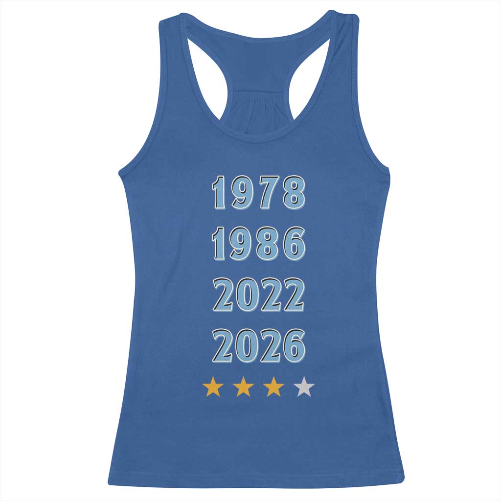 Argentina Flag Pride Soccer Racerback Tank Top 1978 1986 2022 Future Fourth Star TS12 Royal Blue Print Your Wear