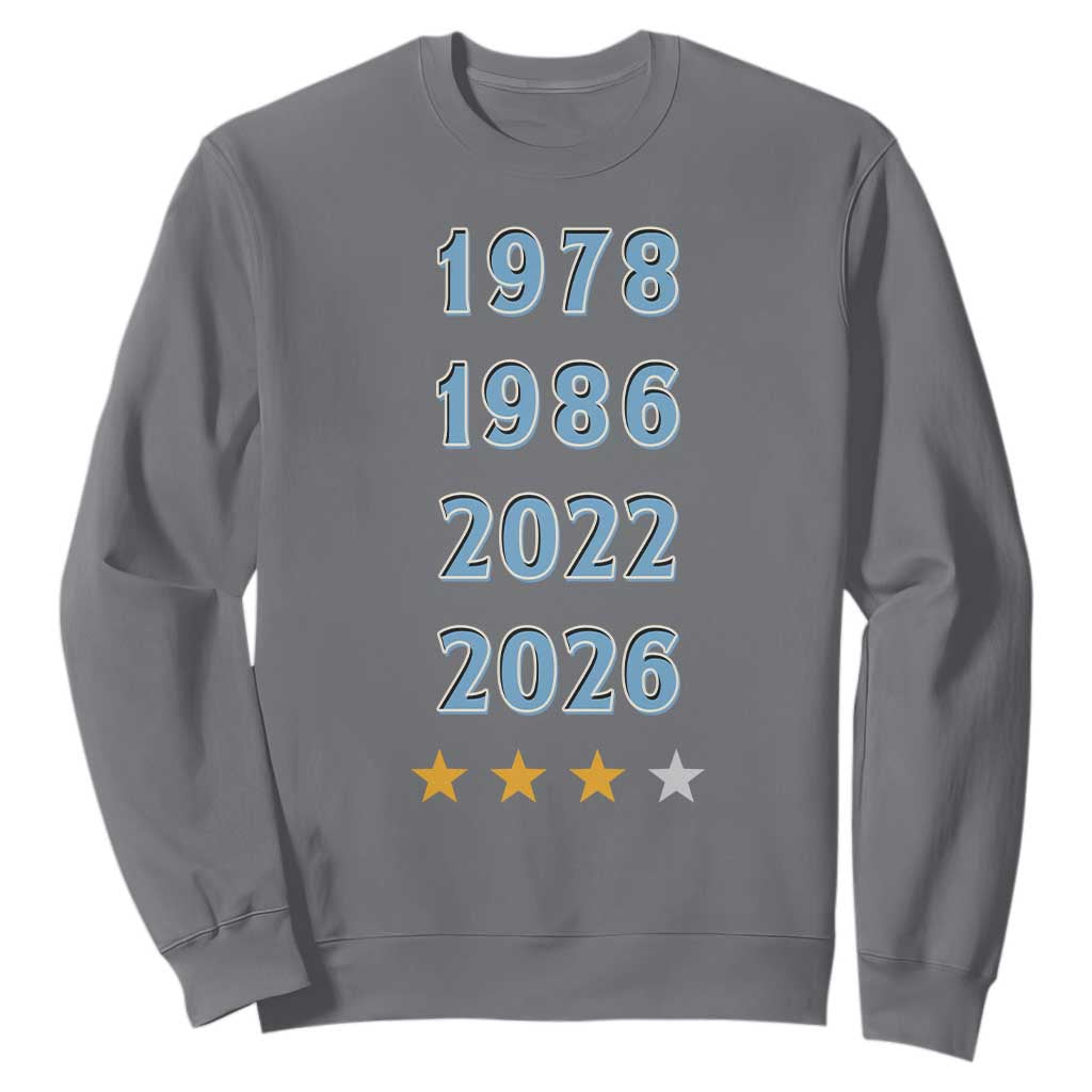 Argentina Flag Pride Soccer Sweatshirt 1978 1986 2022 Future Fourth Star TS12 Charcoal Print Your Wear