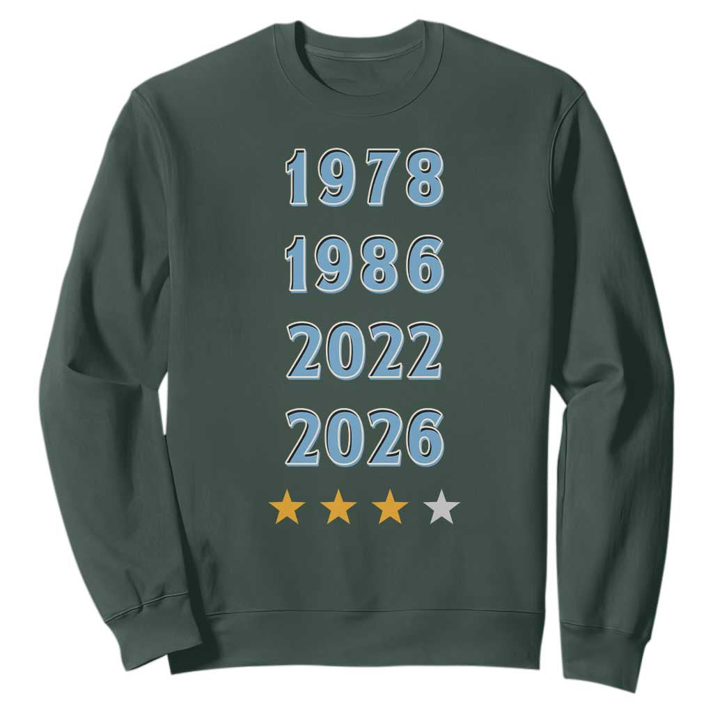 Argentina Flag Pride Soccer Sweatshirt 1978 1986 2022 Future Fourth Star TS12 Dark Forest Green Print Your Wear