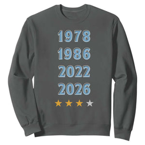Argentina Flag Pride Soccer Sweatshirt 1978 1986 2022 Future Fourth Star TS12 Dark Heather Print Your Wear