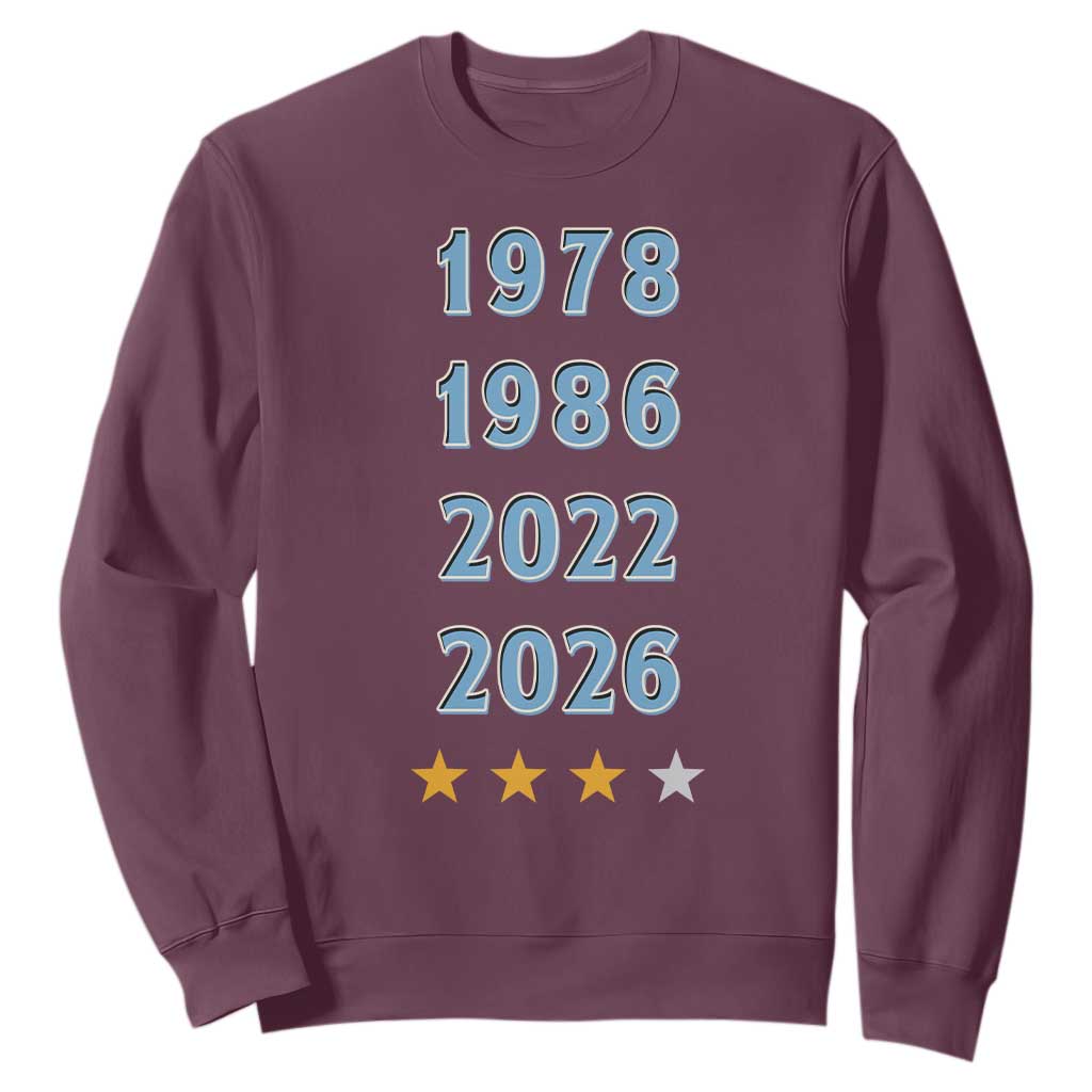 Argentina Flag Pride Soccer Sweatshirt 1978 1986 2022 Future Fourth Star TS12 Maroon Print Your Wear