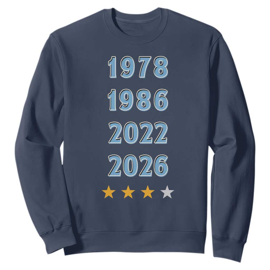 Argentina Flag Pride Soccer Sweatshirt 1978 1986 2022 Future Fourth Star TS12 Navy Print Your Wear