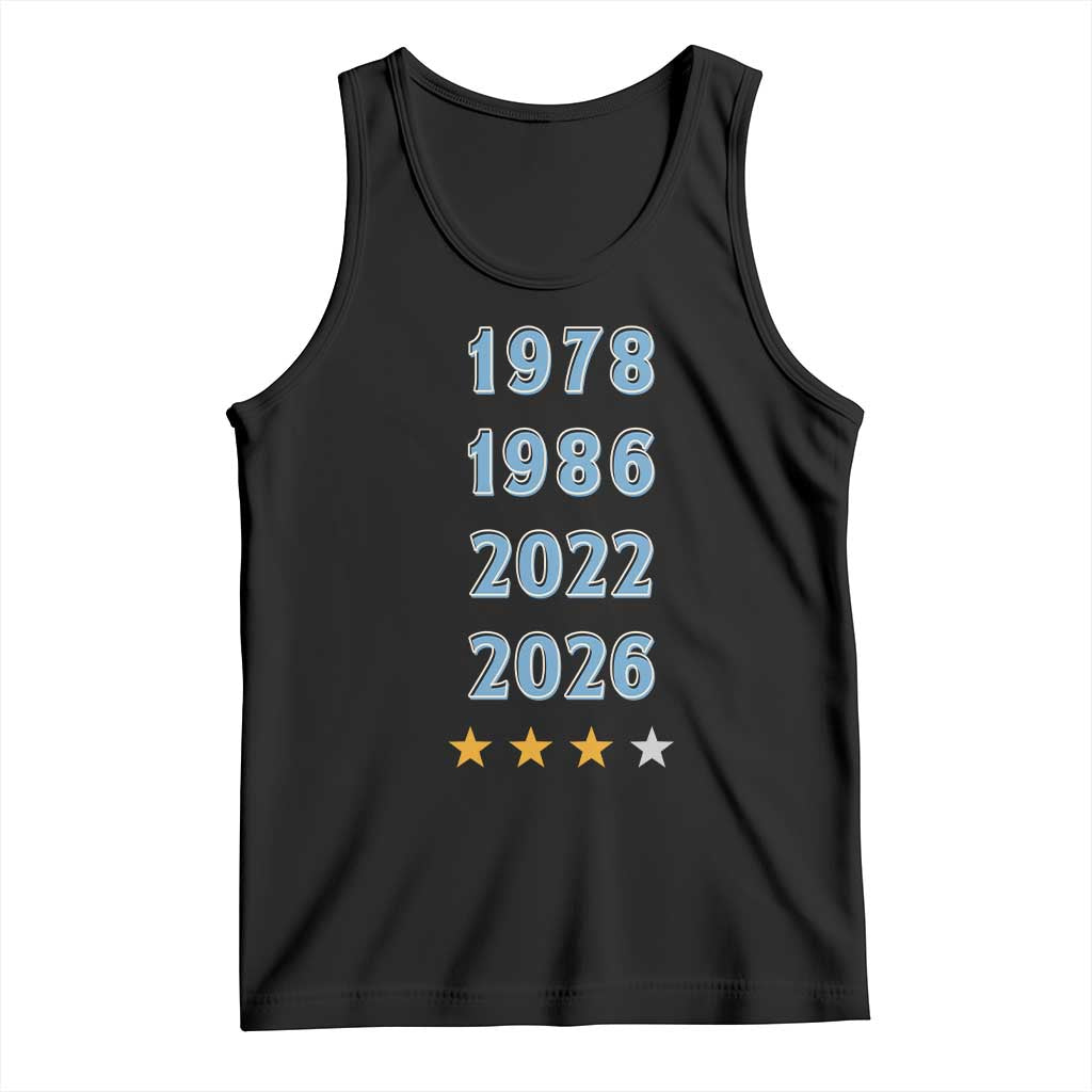 Argentina Flag Pride Soccer Tank Top 1978 1986 2022 Future Fourth Star TS12 Black Print Your Wear